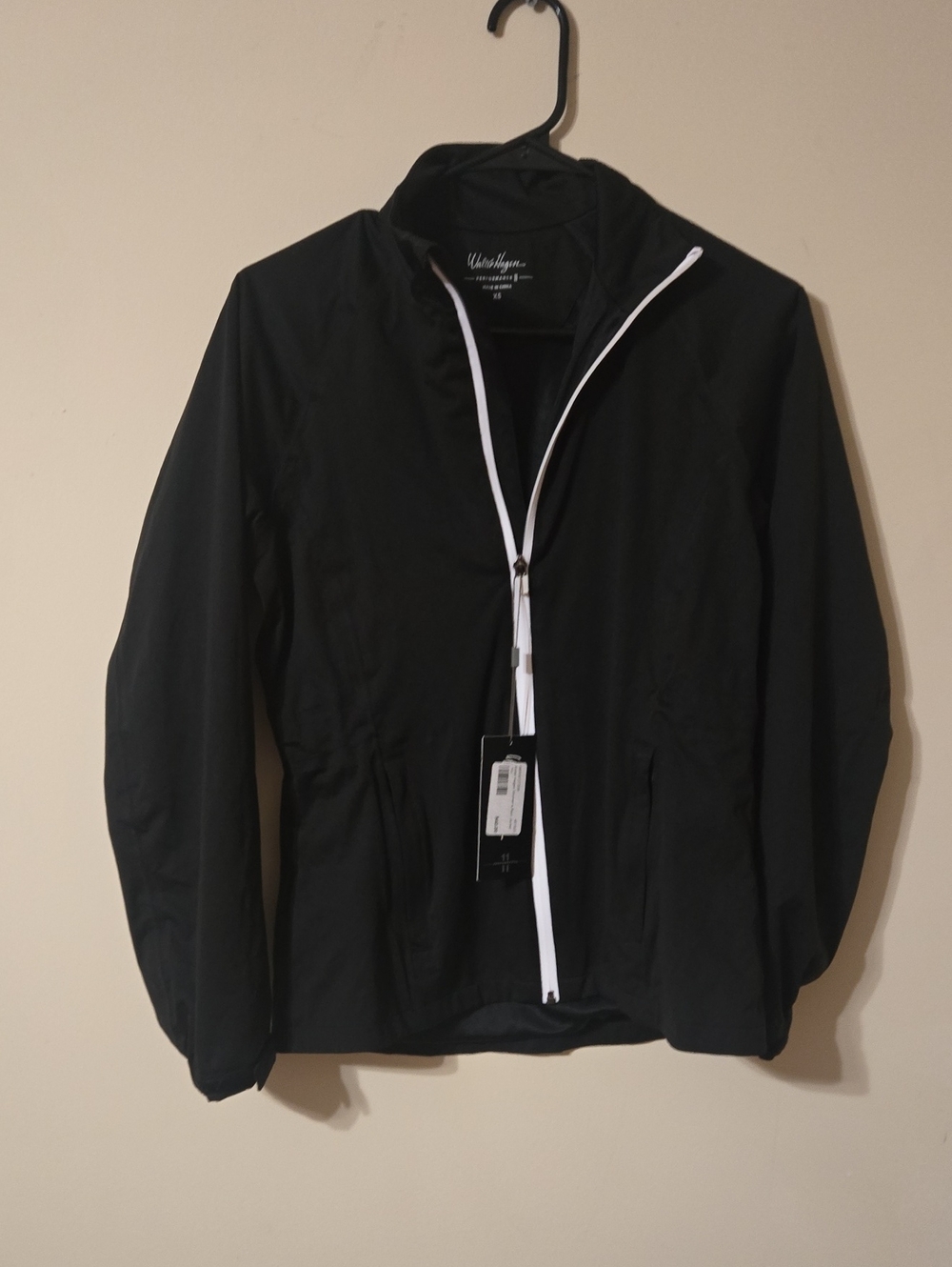 Walter Hagen Black Utility Jacket with White Zipper